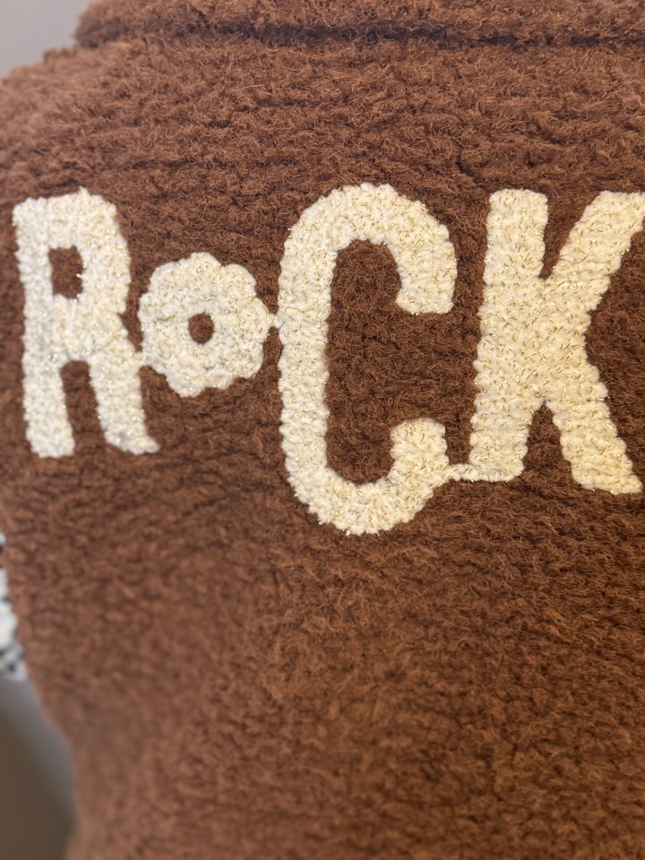 🧥✨ Gilet sans manches bouclette “ROCK” femme (beige • camel • chocolat)