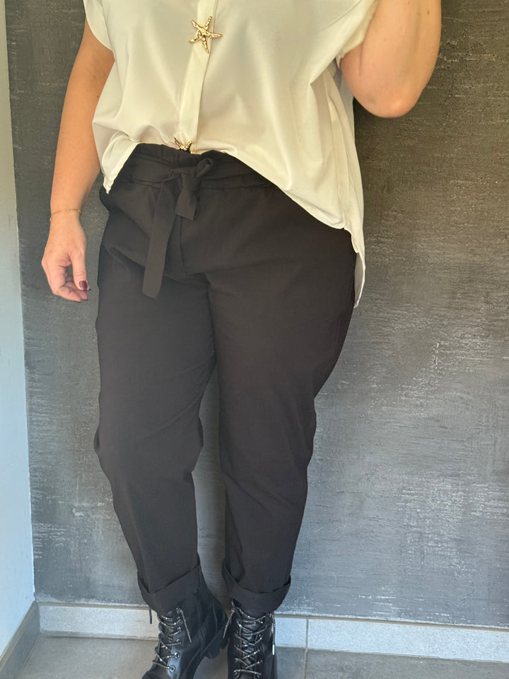 🖤 Pantalon Stéphanie – Taille haute confortable et chic