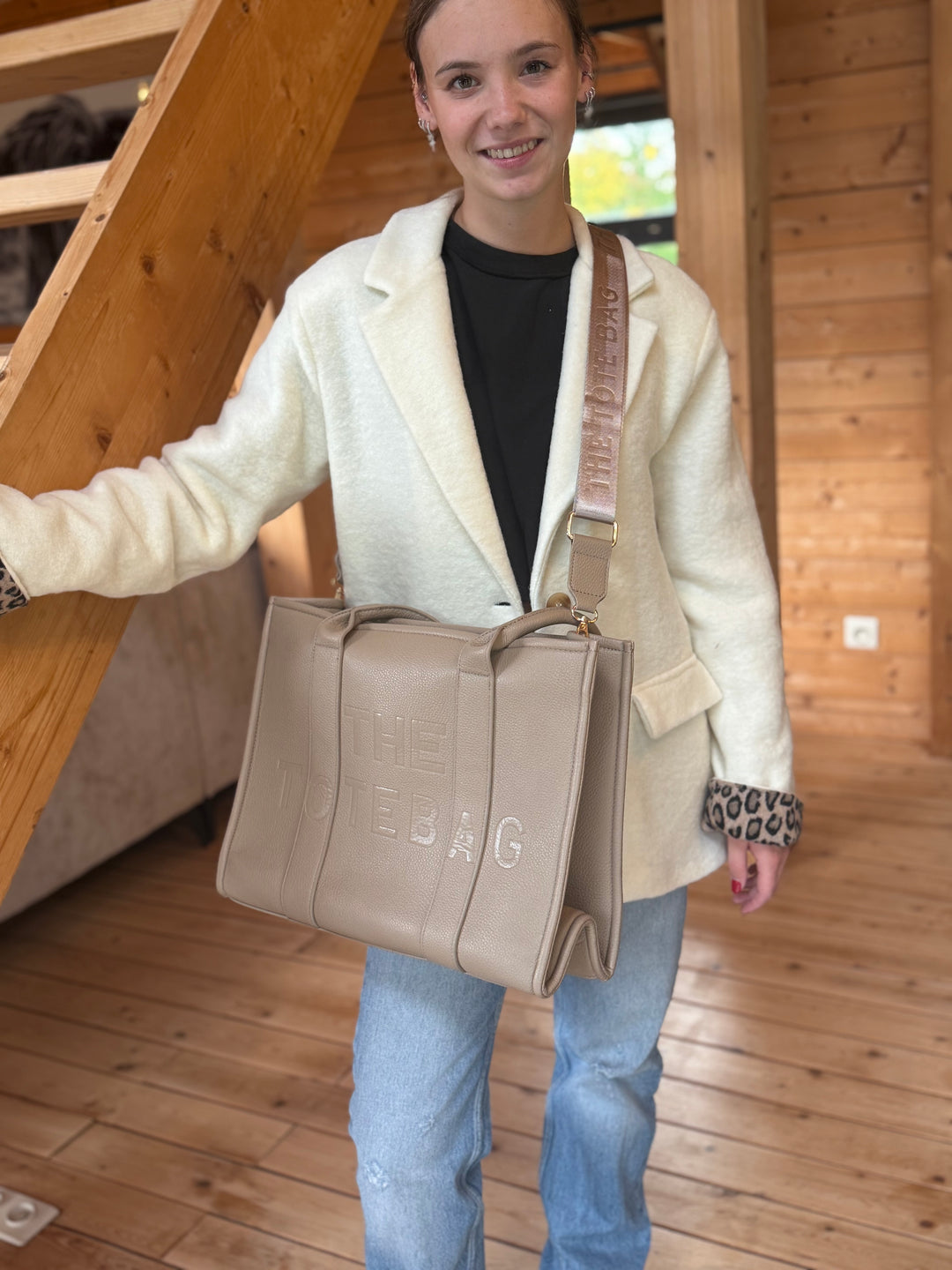 Sac Astrid beige L