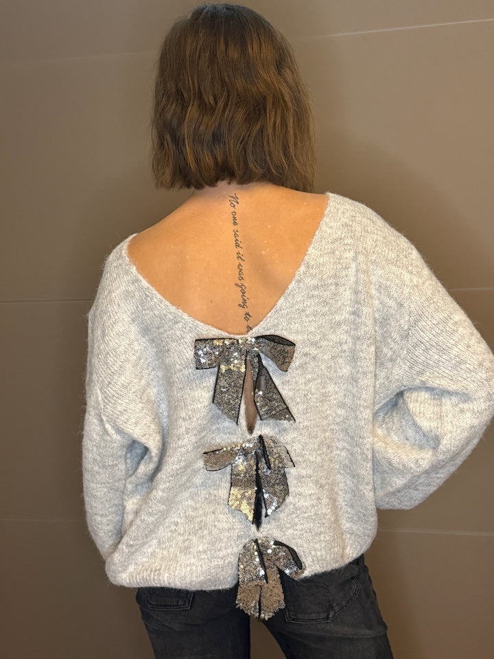 🧶 Pull “Nœuds Pailletés” Gabriela