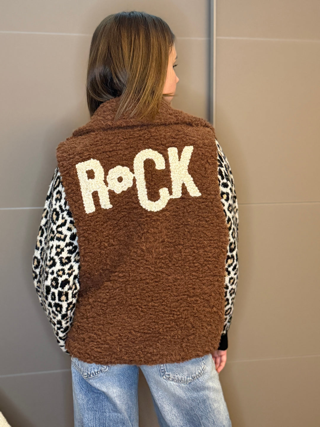 🧥✨ Gilet sans manches bouclette “ROCK” femme (beige • camel • chocolat)