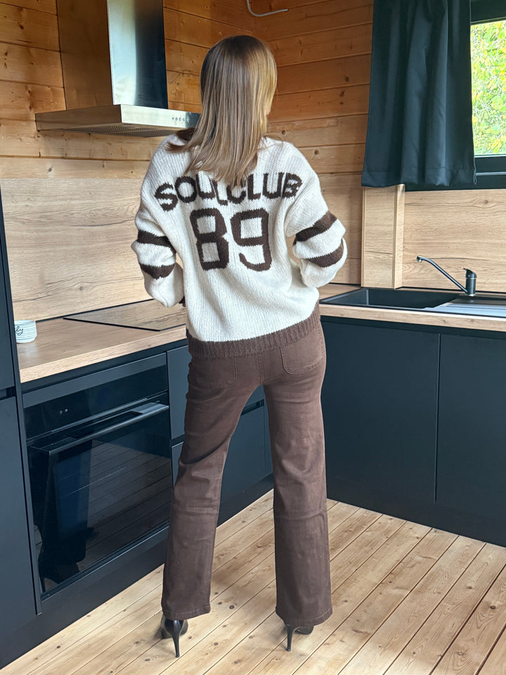 👖 Pantalon Margaux – Le jean chocolat chic et confortable